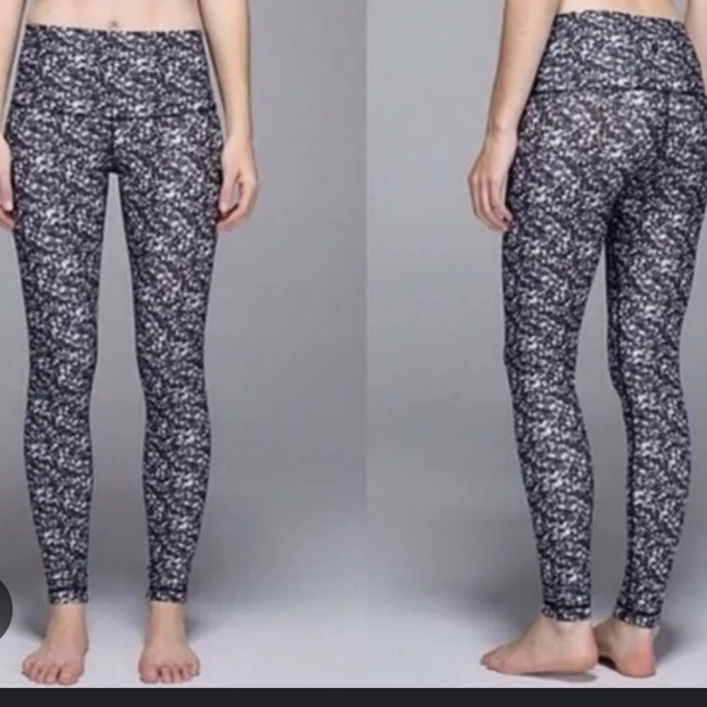 Lululemon Shine Tight (Roll Down) Shimmy Shimmer full length leggings